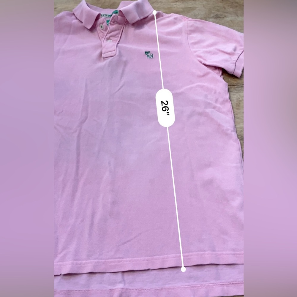 Abercrombie Muscle Boy’s Large Pink 100% Cotton Pique Knit Short Sleeve Polo - Picture 9 of 13